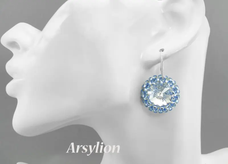 kolczyki z kryształkami Swarovski rivoli Crystal F