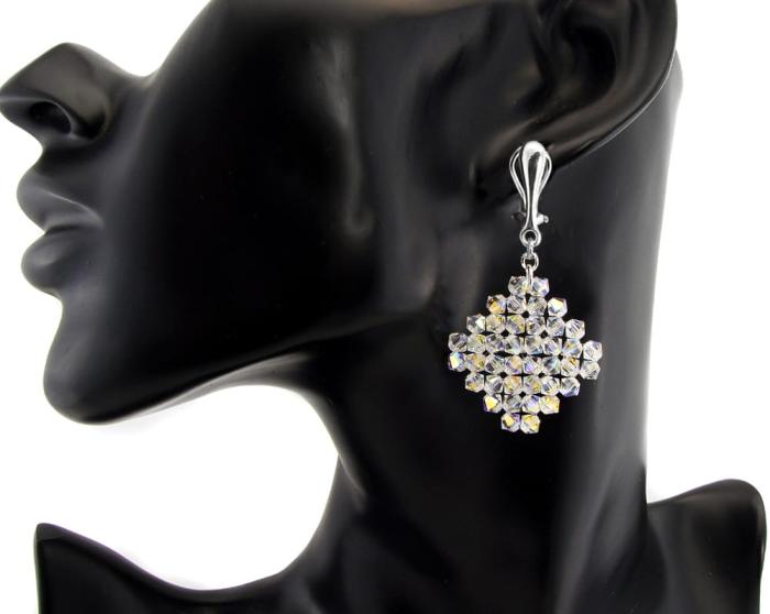 Klipsy z kryształkami Swarovski Elements Crystal AB