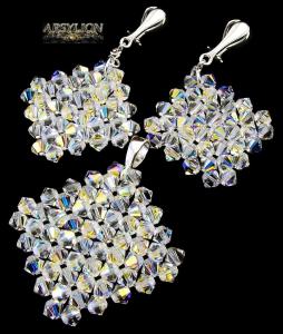 Komplet kryształ Swarovski Elements Crystal AB