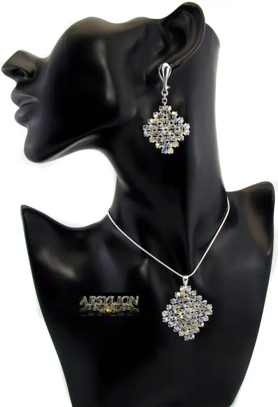 Komplet kryształ Swarovski Elements Crystal AB