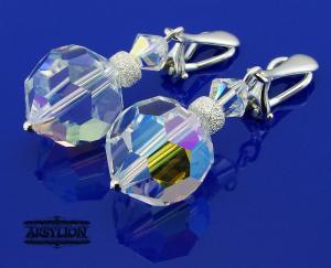 klipsy z kryształkami Swarovski crystal ab