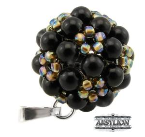 Zawieszka perła Swarovski Elements Mystic Black