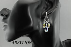 koczyki z kryształkami Swarovski crystal ab drop