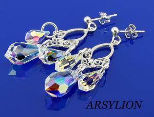 koczyki z kryształkami Swarovski crystal ab drop