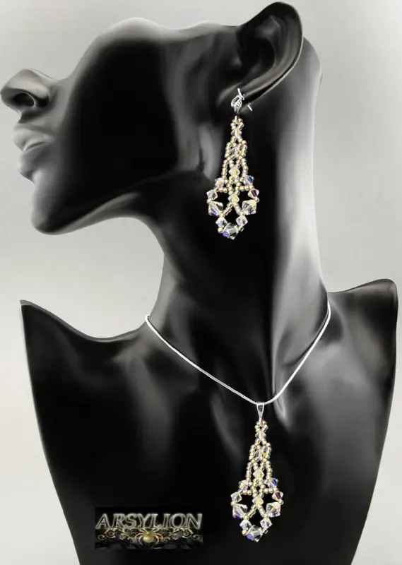 Komplet kryształ Swarovski Elements Crystal AB