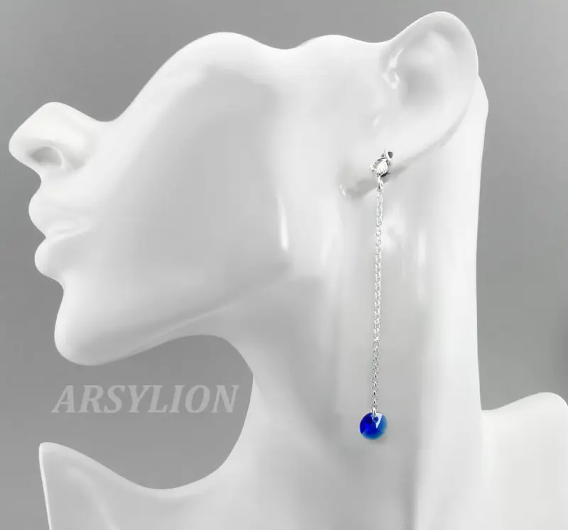 kolczyki z kryształkami Swarovski majestic blue