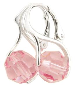  ARSYLION  kolczyki Swarovski Light Rose kule 1132