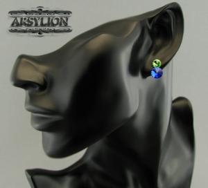 kolczyki kryształ Swarovski Elements Peridot, Sapphire
