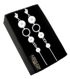 Kolczyki perła Swarovski Elements White