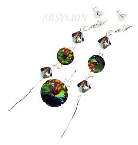 komplet z kryształkami Swarovski vitrail medium rivoli