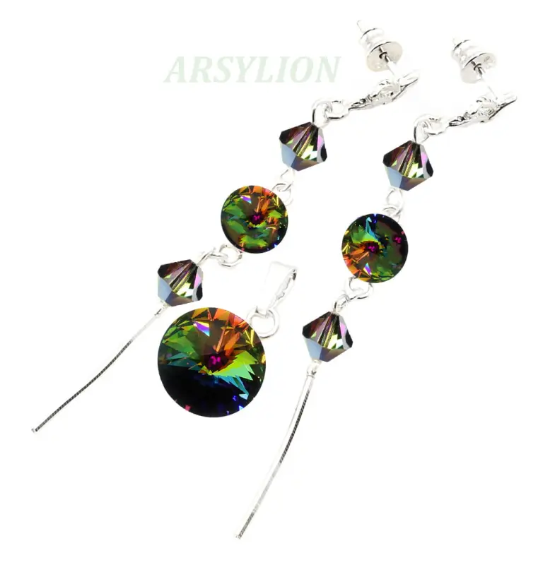 komplet z kryształkami Swarovski vitrail medium rivoli