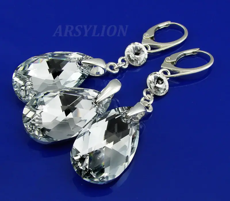 komplet z kryształkami Swarovski crystal cal i crystal f
