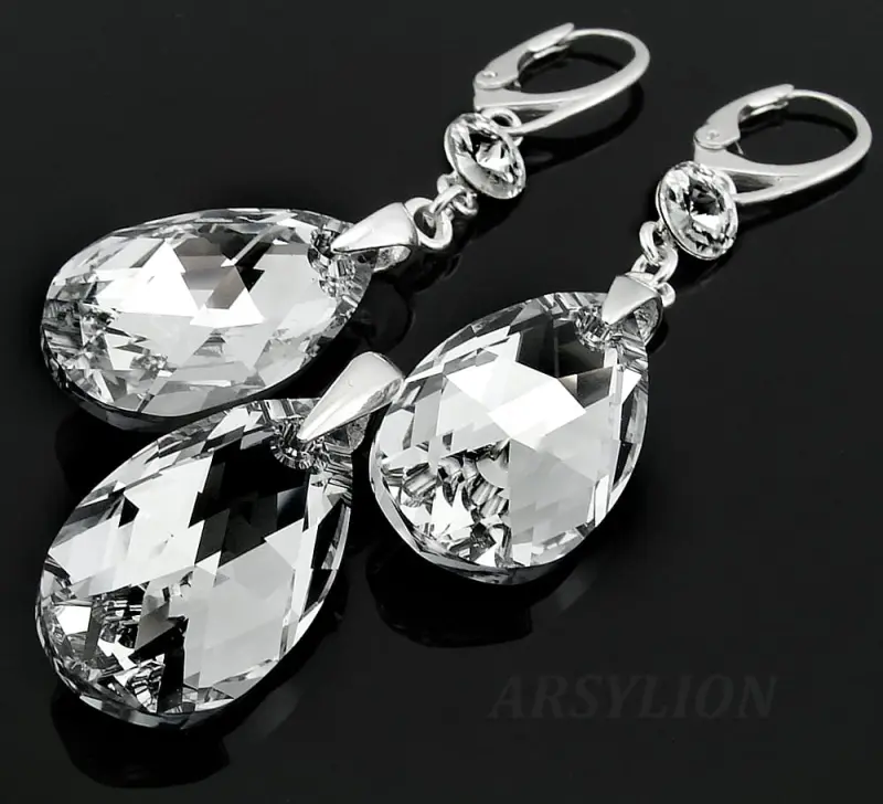 komplet z kryształkami Swarovski crystal cal i crystal f