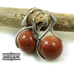 ARSYLION kolczyki kamień piasek pustyni srebro 535