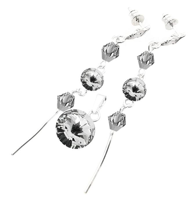 komplet z kryształkami Swarovski crystal f rivoli