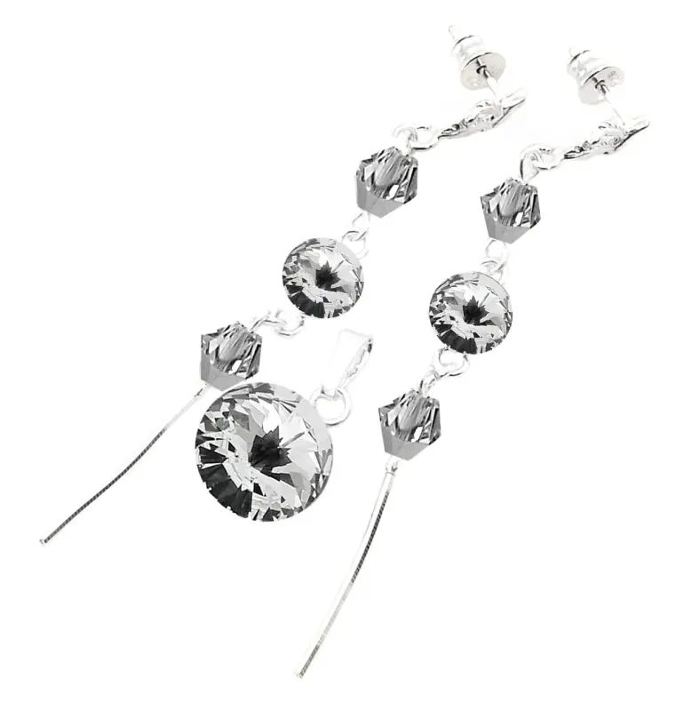 komplet z kryształkami Swarovski crystal f rivoli