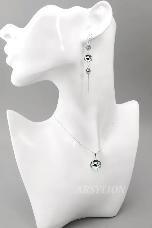 komplet z kryształkami Swarovski crystal f rivoli