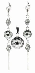 komplet z kryształkami Swarovski crystal f rivoli
