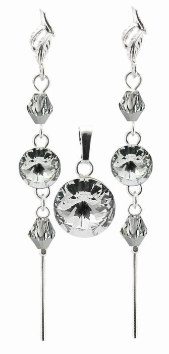 komplet z kryształkami Swarovski crystal f rivoli