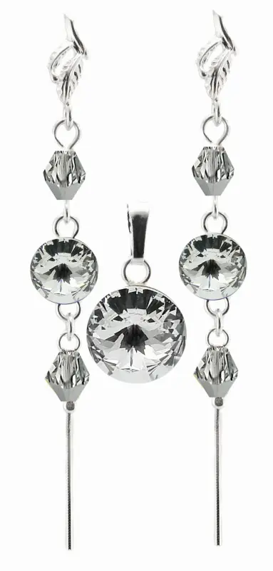 komplet z kryształkami Swarovski crystal f rivoli