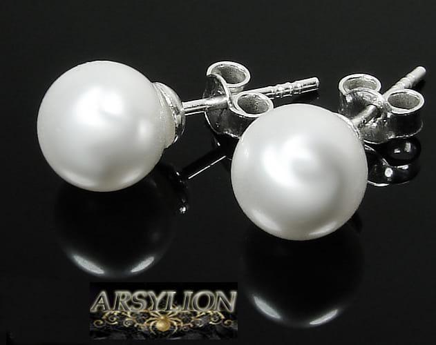 Kolczyki perła Swarovski Elements White