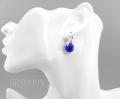 szafirowe kolczyki kocie oko