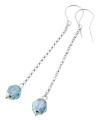 kolczyki z kryształkiem Swarovski aquamarine ab