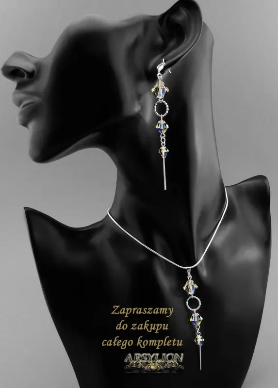 Komplet kryształ Swarovski Elements Crystal AB