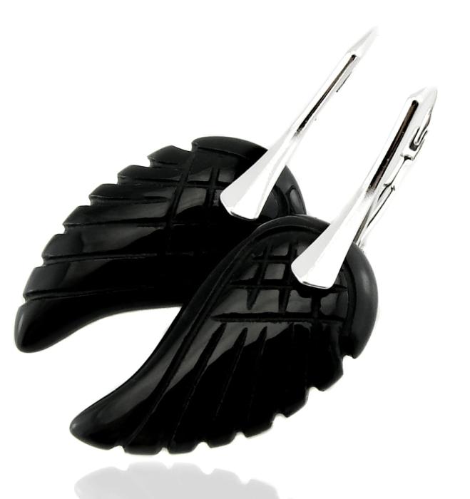 kolczyki skrzydła onyks wing
