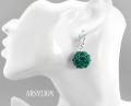 kolczyki z kryształkami emerald bicone