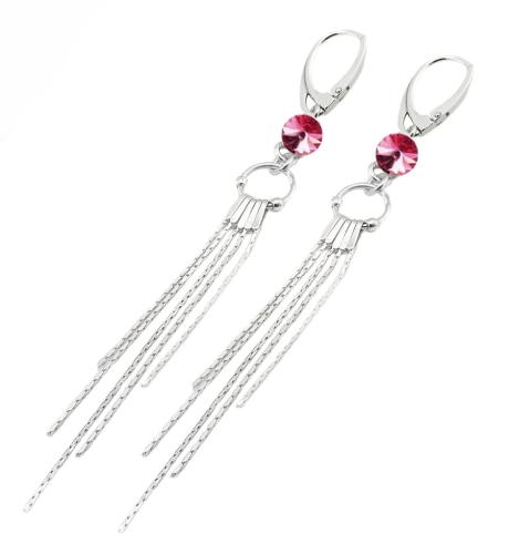 kolczyki z kryształkami rose rivoli