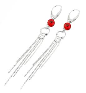 ARSYLION kolczyki z kryształkami Swarovski Light Siam Rivoli 559