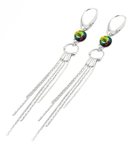 kolczyki długie z kryształkami vitrail medium rivoli