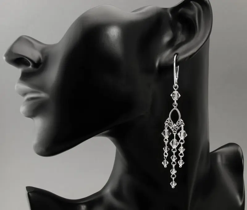 kolczyki z kryształkami crystal