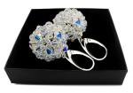 ARSYLION kolczyki Swarovski Crystal AB i Toho 973