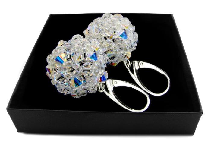 kolczyki z kryształkami crystal ab