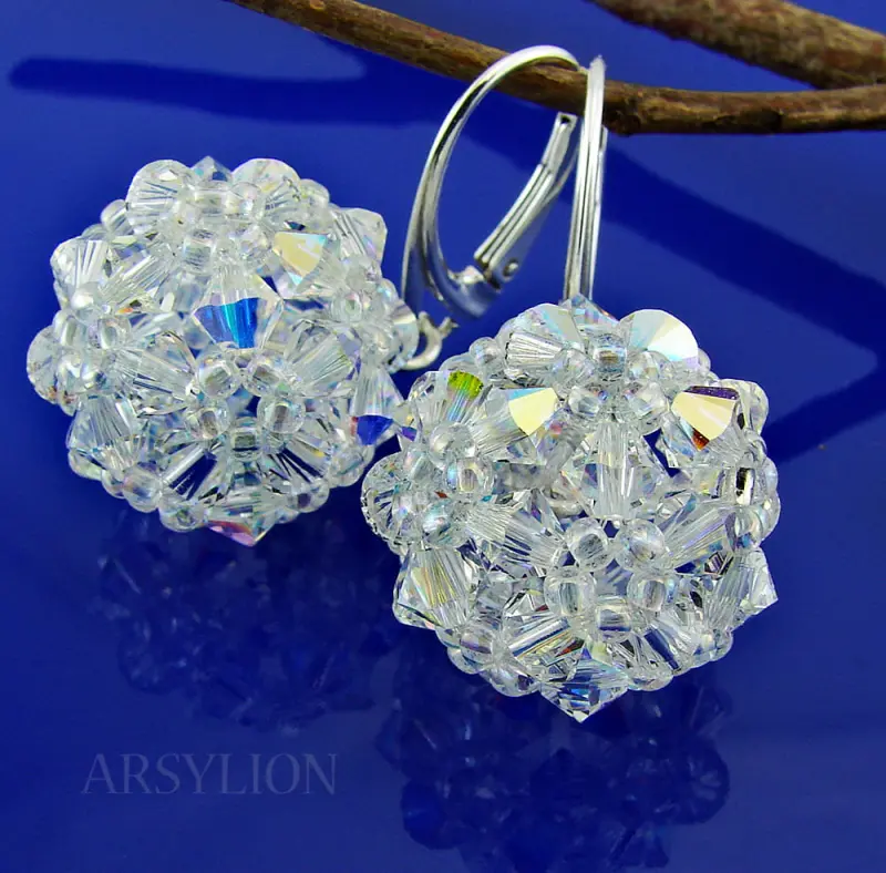 kolczyki z kryształkami crystal ab