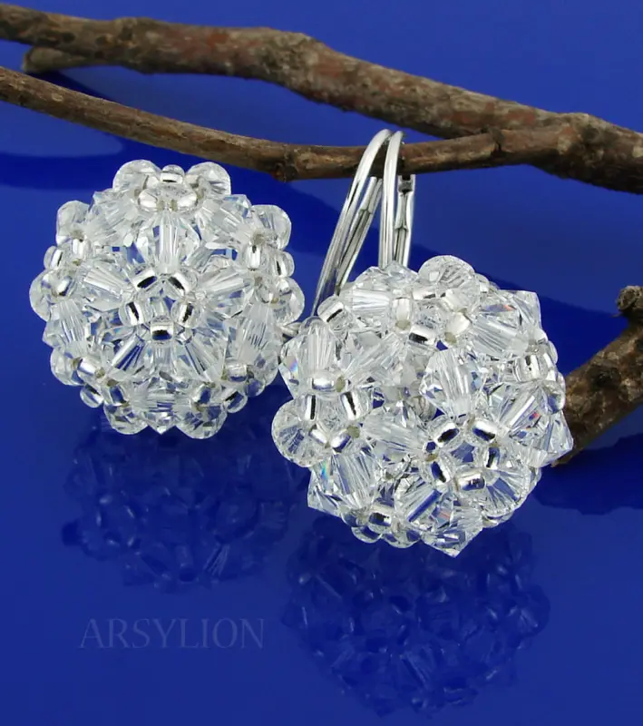 kolczyki z kryształkami crystal