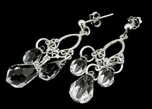 koczyki z kryształkami Swarovski crystal drop