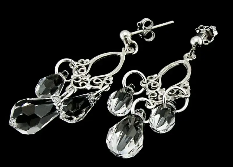 koczyki z kryształkami Swarovski crystal drop
