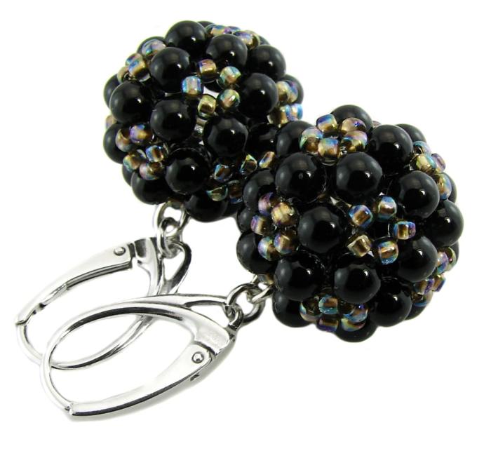 kolczyki z perłami Mystic Black