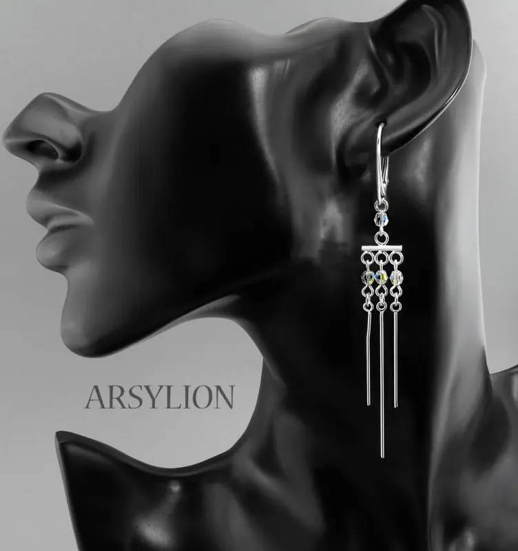 kolczyki z kryształkami crystal ab