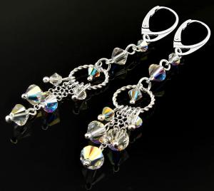 kolczyki z kryształkami crystal ab