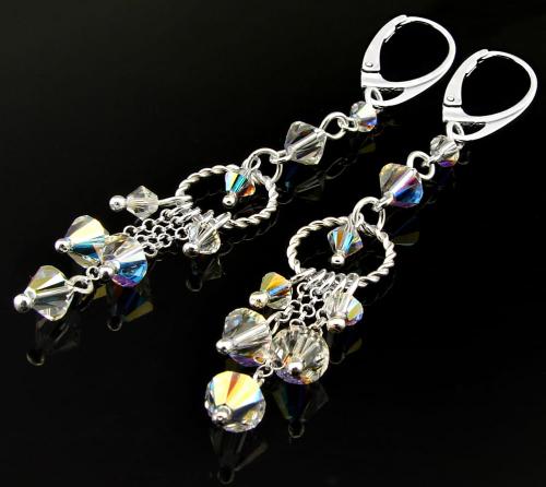 kolczyki z kryształkami crystal ab