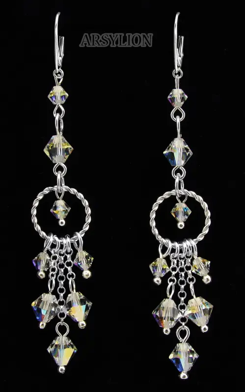 kolczyki z kryształkami crystal ab