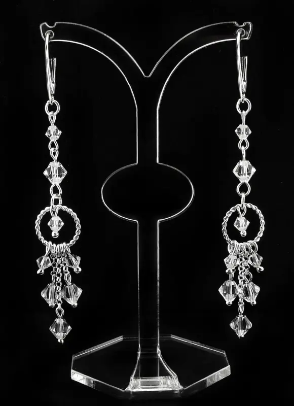kolczyki z kryształkami crystal