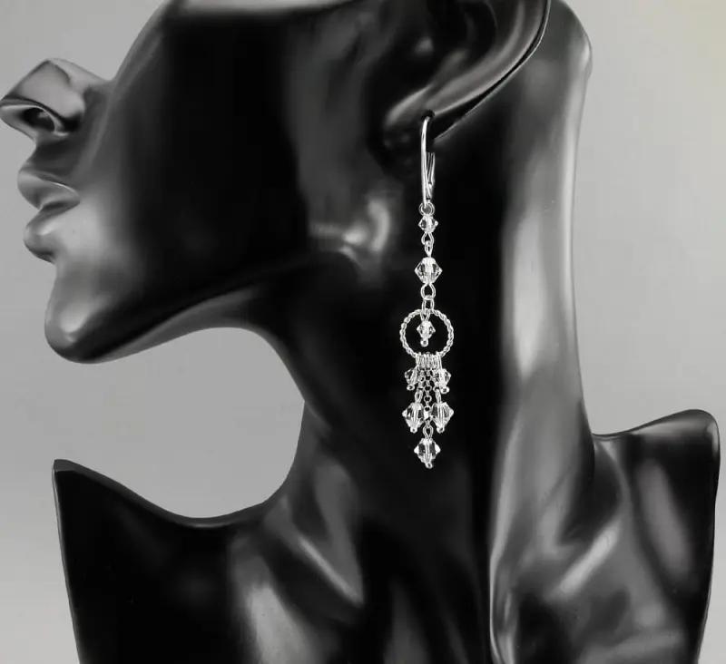 kolczyki z kryształkami crystal