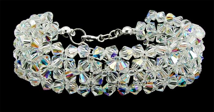 bransoletka z kryształków crystal ab