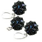 ARSYLION czarny opalizujący komplet kule jet ab 664