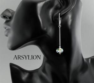 Kolczyki z kryształkami rondelle crystal ab